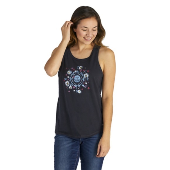 NWT Life Is Good Women's High-Low
Crusher Tank Top Beauty in All DIRECTIONS - Picture 9 of 9